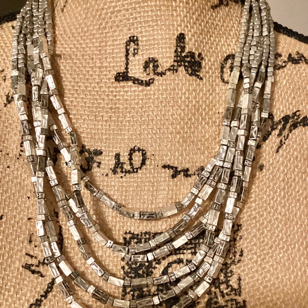 Vintage Chico’s multi-strand metal necklace